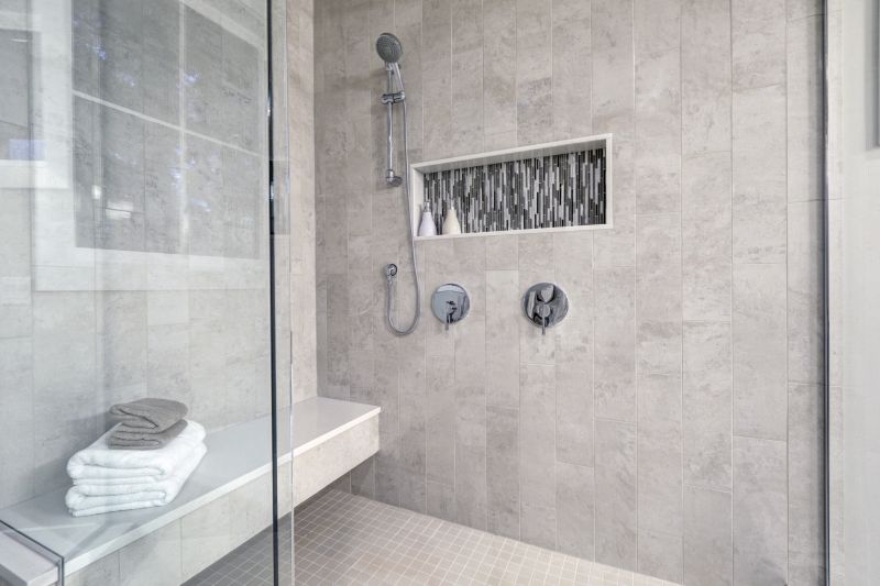 Glass Shower with Built-in Niche